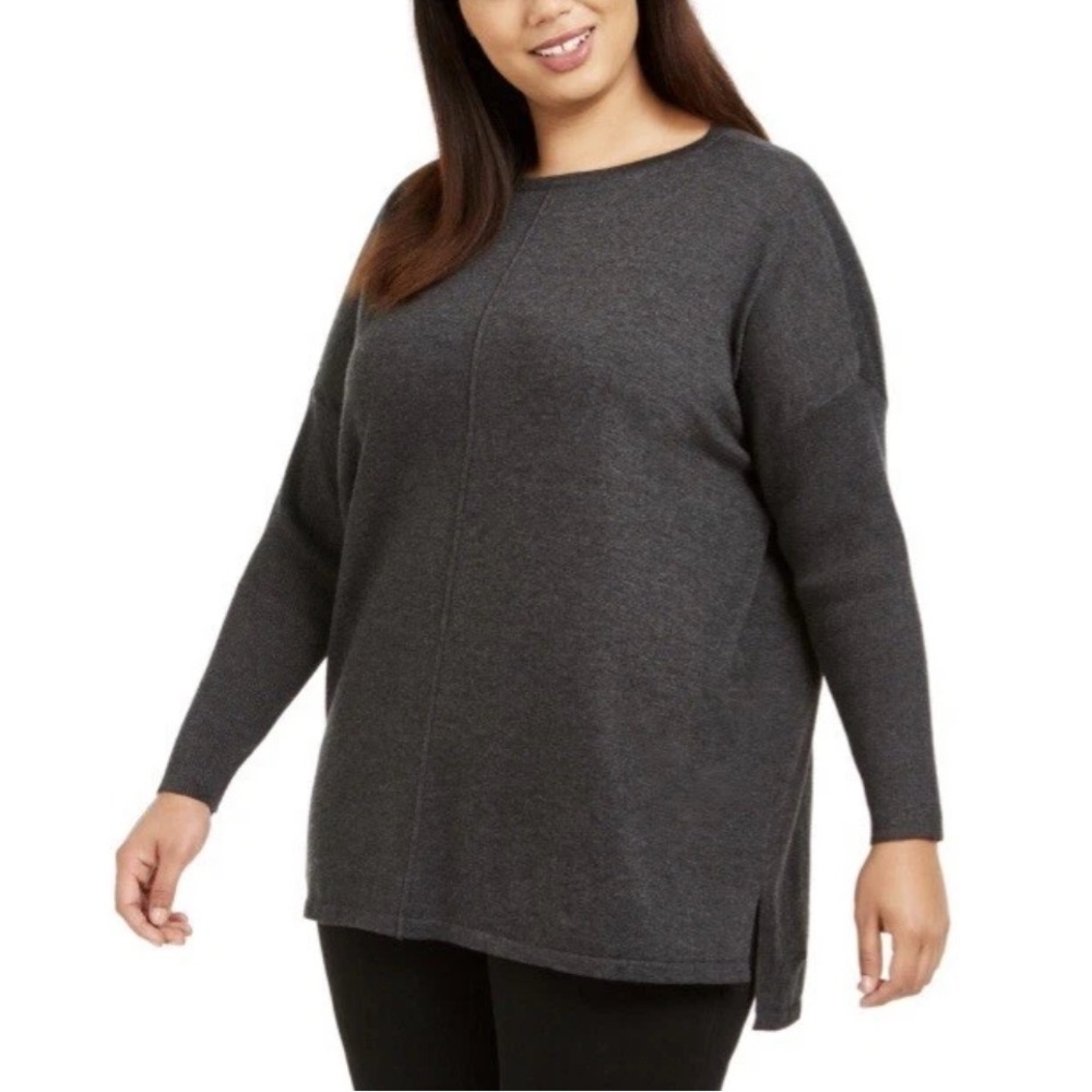 Style & Co Plus  Seam-Front Tunic Sweater